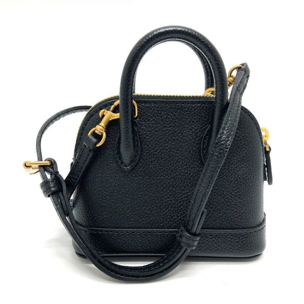 Authentic BALENCIAGA 639756 logo Villetop 2WAY Hand Bag Shoulder Bag Black - Picture 6 of 12